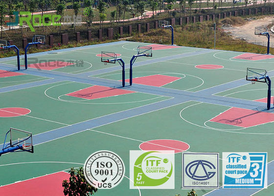 Sports Training Ground Basketball Court Flooring , Synthetic Sports Flooring For Tennis Play