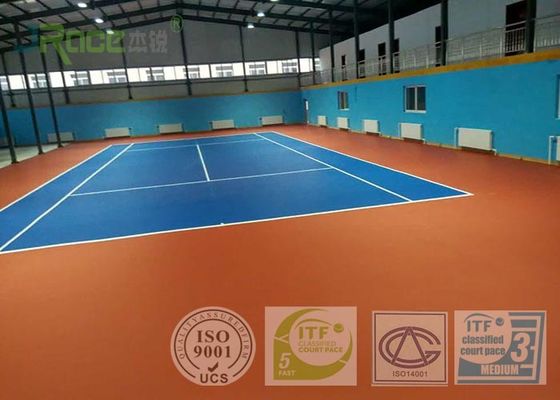 All Weather Acrylic Sports Flooring Tennis Court Covering For High School / College