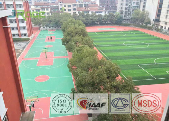 Outdoor Running Track Flooring Anti Oxidation With Concrete Base / Asphalt Base