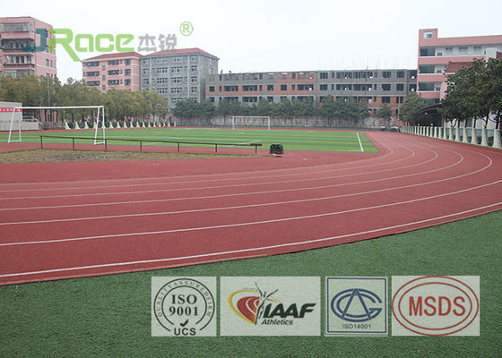 Outdoor Running Track Flooring Anti Oxidation With Concrete Base / Asphalt Base