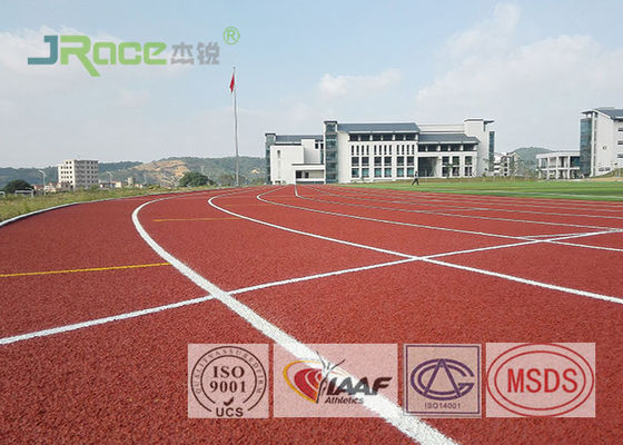Full Pour Running Track Flooring , Prefabricated Rubber Athletic Track Anti UV